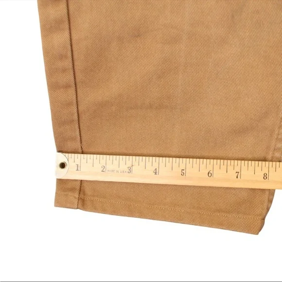 VTG J Crew Jeans Mens 32x 31 Khaki Tan Oarsman Pants For The Long Pull USA Made